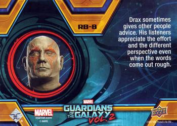 2017 Upper Deck Marvel Guardians of the Galaxy Vol. 2 - Walmart Blue Foil #RB-8 Drax Back