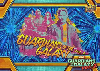 2017 Upper Deck Marvel Guardians of the Galaxy Vol. 2 - Walmart Blue Foil #RB-44 Rocket Raccoon / Star-Lord / Groot Front