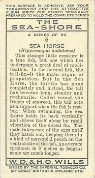 1938 Wills's The Sea-Shore #6 Sea Horse Back