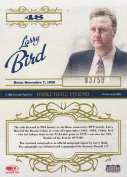 2008 Donruss Americana Celebrity Cuts - Century Signatures Gold #48 Larry Bird Back