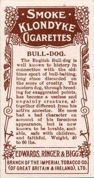 1908 Ringer's Dogs Series #3 Bull-Dog Back