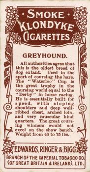 1908 Ringer's Dogs Series #12 Greyhound Back
