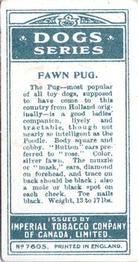1924 Imperial Tobacco Co of Canada (ITC) Dogs Series #2 Fawn Pug Back