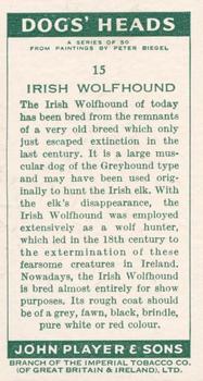 1955 Player's Dogs' Head #15 Irish Wolfhound Back