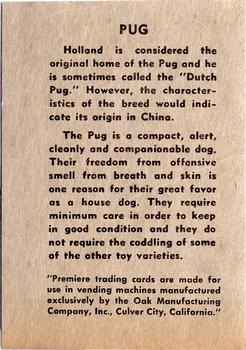 1957 Oak Manufacturing Premiere Dogs #NNO Pug Back