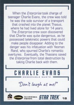 2020 Rittenhouse Star Trek The Original Series Archives & Inscriptions #18 Charlie Evans Back