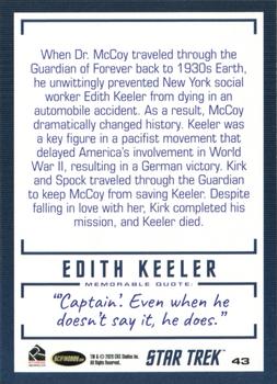 2020 Rittenhouse Star Trek The Original Series Archives & Inscriptions #43 Edith Keeler Back