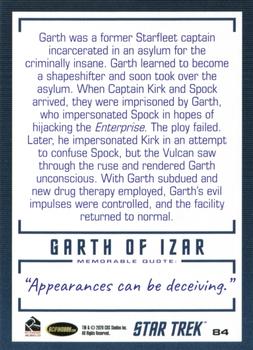 2020 Rittenhouse Star Trek The Original Series Archives & Inscriptions #84-01 Garth of Izar Back