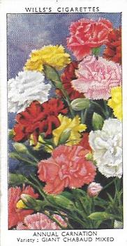 1939 Wills's Garden Flowers #11 Annual Carnation Front