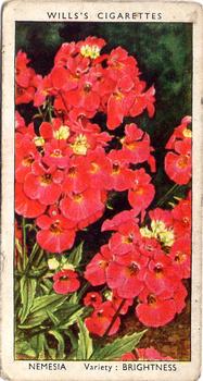 1939 Wills's Garden Flowers #32 Nemesia Front