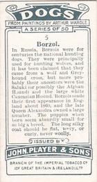 1931 Player's Dogs' Head (A. Wardle Paintings) #5 Borzoi Back