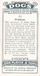 1931 Player's Dogs' Head (A. Wardle Paintings) #21 Pointer Back
