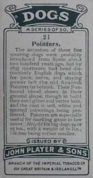 1925 Player's Dogs (Small) #21 Pointers Back