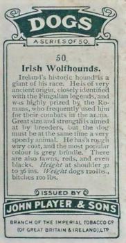1925 Player's Dogs (Small) #50 Irish Wolfhounds Back