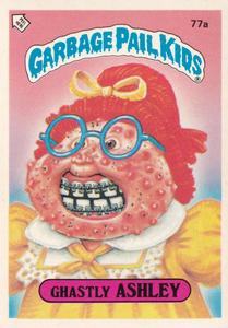 1985 Topps Garbage Pail Kids Series 2 (UK) #77a Ghastly Ashley Front