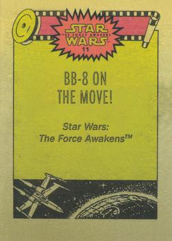 2015 Topps Chrome Star Wars Perspectives Jedi vs. Sith - The Force Awakens Previews Glossy #11 BB-8 on the move! Back