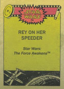 2015 Topps Chrome Star Wars Perspectives Jedi vs. Sith - The Force Awakens Previews Glossy #74 Rey on her speeder Back