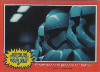 2015 Topps Chrome Star Wars Perspectives Jedi vs. Sith - The Force Awakens Previews Glossy #81 Stormtroopers prepare for battle! Front