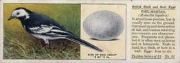 1936 Ty-phoo Tea British Birds and Their Eggs #23 Pied Wagtail Front