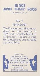 1958 Swettenhams Tea Birds and Their Eggs #8 Pheasant Back