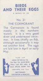 1958 Swettenhams Tea Birds and Their Eggs #21 Cormorant Back