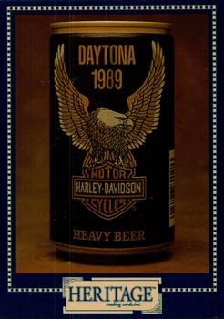1993 Heritage Beer Cans Around The World #54 Harley Davidson Heavy Beer, Daytona 1989 Front