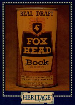1993 Heritage Beer Cans Around The World #75 Fox Head Real Draft Bock Beer Front