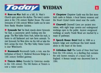 1991 Today Around Britain Mini Touring Maps #8 Wyedean Back