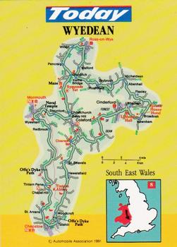 1991 Today Around Britain Mini Touring Maps #8 Wyedean Front