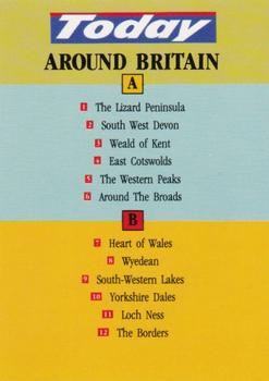 1991 Today Around Britain Mini Touring Maps #NNO Mini Touring Maps A Back