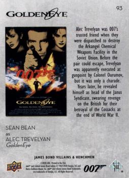 2021 Upper Deck James Bond Villains & Henchmen #93 Alec Trevelyan Back