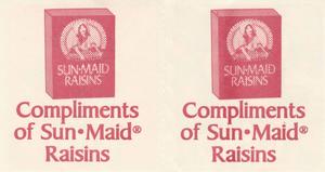 1995 Sun-Maid Animaniacs #NNO Yakko / Rita Back