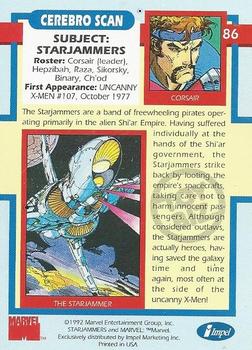 1992 Impel The Uncanny X-Men - Toy Biz #86 Starjammers Back