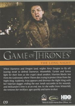 2020 Rittenhouse Game of Thrones Season 8 - Foilboard #09 The Long Night Back