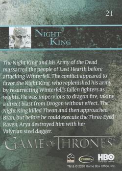 2020 Rittenhouse Game of Thrones Season 8 - Foilboard #21 Night King Back