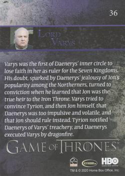 2020 Rittenhouse Game of Thrones Season 8 - Foilboard #36 Lord Varys Back