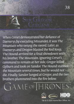 2020 Rittenhouse Game of Thrones Season 8 - Foilboard #38 Ser Gregor Clegane Back