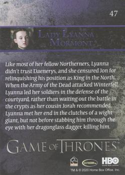 2020 Rittenhouse Game of Thrones Season 8 - Foilboard #47 Lady Lyanna Mormont Back