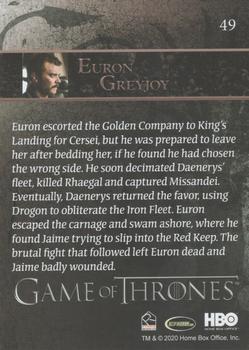 2020 Rittenhouse Game of Thrones Season 8 - Foilboard #49 Euron Greyjoy Back