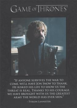 2020 Rittenhouse Game of Thrones Season 8 - Quotable Game of Thrones #Q73 Tyrion Lannister Front
