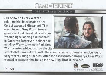 2020 Rittenhouse Game of Thrones Season 8 - Relationships #DL68 Grey Worm / Jon Snow Back