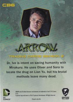2015 Cryptozoic Arrow: Season 2 - Character Bios #CB6 Dr. Ivo Back
