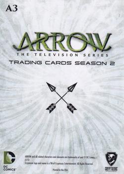 2015 Cryptozoic Arrow: Season 2 - Archers #A3 Nyssa al Ghul Back