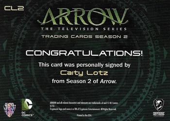2015 Cryptozoic Arrow: Season 2 - Autographs #CL2 Caity Lotz Back