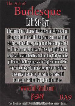 2013 Cult-Stuff The Art of Burlesque #BA9 Lili St-Cyr Back