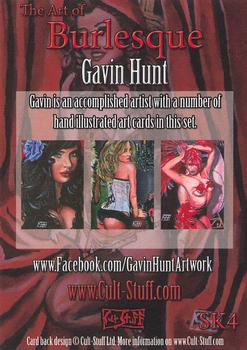 2013 Cult-Stuff The Art of Burlesque #SK4 Gavin Hunt Back