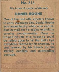 1933 Anonymous Western (R128-2) #216 Daniel Boone Back