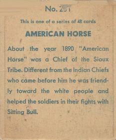 1933 Anonymous Western (R128-2) #231 American Horse Back