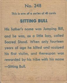 1933 Anonymous Western (R128-2) #248 Sitting Bull Back