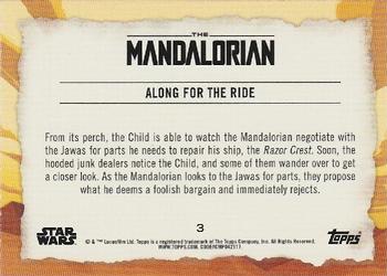 2020 Topps Star Wars The Mandalorian Journey of the Child #3 Along for the Ride Back
